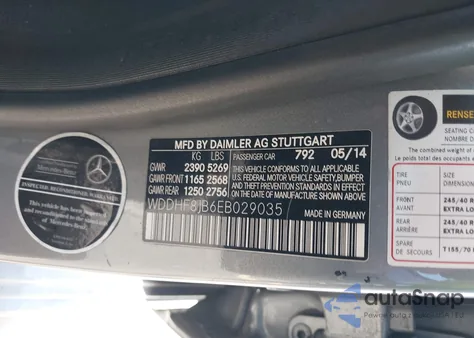 2014 Mercedes-Benz E 350 4Matic z USA, uszkodzony, nr VIN WDDHF8JB6EB029035